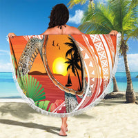 Polynesian Dreamy Turtle Beach Blanket Sunset Scenery LT7 - Polynesian Pride