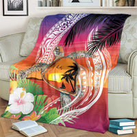 Polynesian Dreamy Turtle Blanket Sunset Scenery LT7 - Polynesian Pride