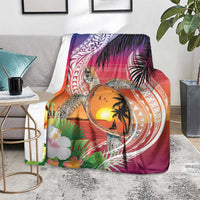 Polynesian Dreamy Turtle Blanket Sunset Scenery LT7 - Polynesian Pride