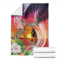 Polynesian Dreamy Turtle Blanket Sunset Scenery LT7 - Polynesian Pride
