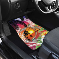 Polynesian Dreamy Turtle Car Mats Sunset Scenery LT7 - Polynesian Pride