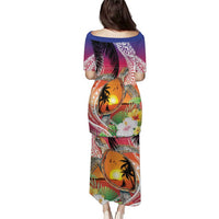 Polynesian Dreamy Turtle Puletasi Sunset Scenery