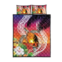 Polynesian Dreamy Turtle Quilt Bed Set Sunset Scenery LT7 - Polynesian Pride