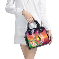 Polynesian Dreamy Turtle Shoulder Handbag Sunset Scenery