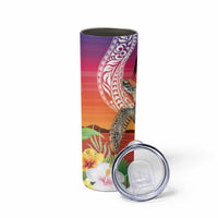 Polynesian Dreamy Turtle Skinny Tumbler Sunset Scenery