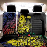 New Caledonia Kanaky Back Car Seat Cover Stylized Fleche Faitiere With Kagu Bird