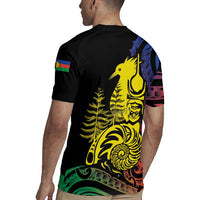 New Caledonia Kanaky Rugby Jersey Stylized Fleche Faitiere With Kagu Bird