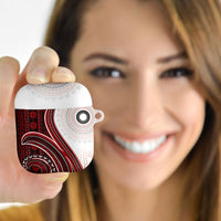 Bula Fiji Vintage Tapa AirPods Case Kaivity Masi Wave Motifs - Red LT7 - Polynesian Pride