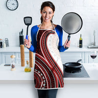 Bula Fiji Vintage Tapa Apron Kaivity Masi Wave Motifs - Red LT7 - Polynesian Pride