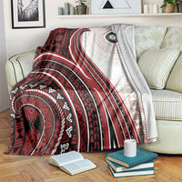 Bula Fiji Vintage Tapa Blanket Kaivity Masi Wave Motifs - Red LT7 Red - Polynesian Pride