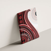 Bula Fiji Vintage Tapa Canvas Wall Art Kaivity Masi Wave Motifs - Red LT7 - Polynesian Pride