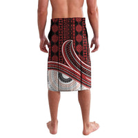 Bula Fiji Vintage Tapa Lavalava Kaivity Masi Wave Motifs - Red LT7 - Polynesian Pride