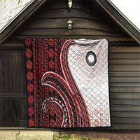 Bula Fiji Vintage Tapa Quilt Kaivity Masi Wave Motifs - Red LT7 - Polynesian Pride