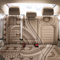 Bula Fiji Vintage Tapa Back Car Seat Cover Kaivity Masi Wave Motifs - Mocha LT7 - Polynesian Pride