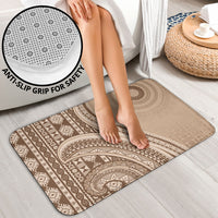 Bula Fiji Vintage Tapa Bathroom Set Kaivity Masi Wave Motifs - Mocha LT7 - Polynesian Pride