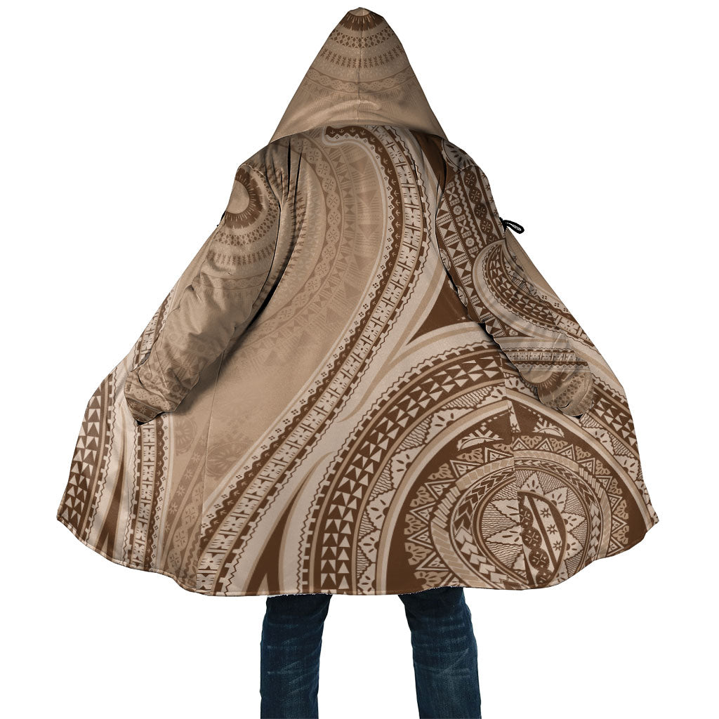 Bula Fiji Vintage Tapa Cloak Kaivity Masi Wave Motifs - Mocha