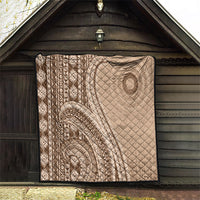 Bula Fiji Vintage Tapa Quilt Kaivity Masi Wave Motifs - Mocha LT7 - Polynesian Pride