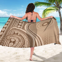 Bula Fiji Vintage Tapa Sarong Kaivity Masi Wave Motifs - Mocha LT7 - Polynesian Pride