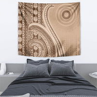 Bula Fiji Vintage Tapa Tapestry Kaivity Masi Wave Motifs - Mocha LT7 - Polynesian Pride