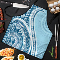 Bula Fiji Vintage Tapa Apron Kaivity Masi Wave Motifs - Turquoise LT7 Turquoise - Polynesian Pride