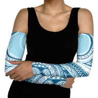 Bula Fiji Vintage Tapa Arm Sleeves Kaivity Masi Wave Motifs - Turquoise LT7 - Polynesian Pride