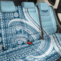 Bula Fiji Vintage Tapa Back Car Seat Cover Kaivity Masi Wave Motifs - Turquoise LT7 - Polynesian Pride