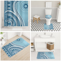 Bula Fiji Vintage Tapa Bathroom Set Kaivity Masi Wave Motifs - Turquoise LT7 - Polynesian Pride