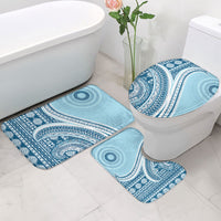 Bula Fiji Vintage Tapa Bathroom Set Kaivity Masi Wave Motifs - Turquoise LT7 - Polynesian Pride