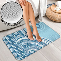 Bula Fiji Vintage Tapa Bathroom Set Kaivity Masi Wave Motifs - Turquoise LT7 - Polynesian Pride