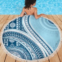 Bula Fiji Vintage Tapa Beach Blanket Kaivity Masi Wave Motifs - Turquoise LT7 - Polynesian Pride