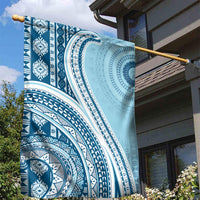 Bula Fiji Vintage Tapa Garden Flag Kaivity Masi Wave Motifs - Turquoise LT7 - Polynesian Pride