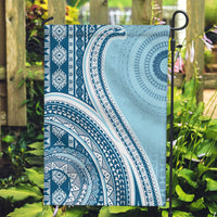 Bula Fiji Vintage Tapa Garden Flag Kaivity Masi Wave Motifs - Turquoise LT7 Garden Flag Turquoise - Polynesian Pride