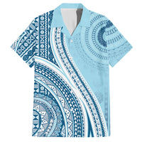 Bula Fiji Vintage Tapa Hawaiian Shirt Kaivity Masi Wave Motifs - Turquoise LT7 Turquoise - Polynesian Pride