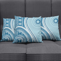 Bula Fiji Vintage Tapa Pillow Cover Kaivity Masi Wave Motifs - Turquoise LT7 - Polynesian Pride