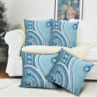 Bula Fiji Vintage Tapa Pillow Cover Kaivity Masi Wave Motifs - Turquoise LT7 - Polynesian Pride