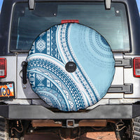 Bula Fiji Vintage Tapa Spare Tire Cover Kaivity Masi Wave Motifs - Turquoise LT7 Turquoise - Polynesian Pride