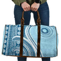 Bula Fiji Vintage Tapa Travel Bag Kaivity Masi Wave Motifs - Turquoise LT7 Turquoise - Polynesian Pride