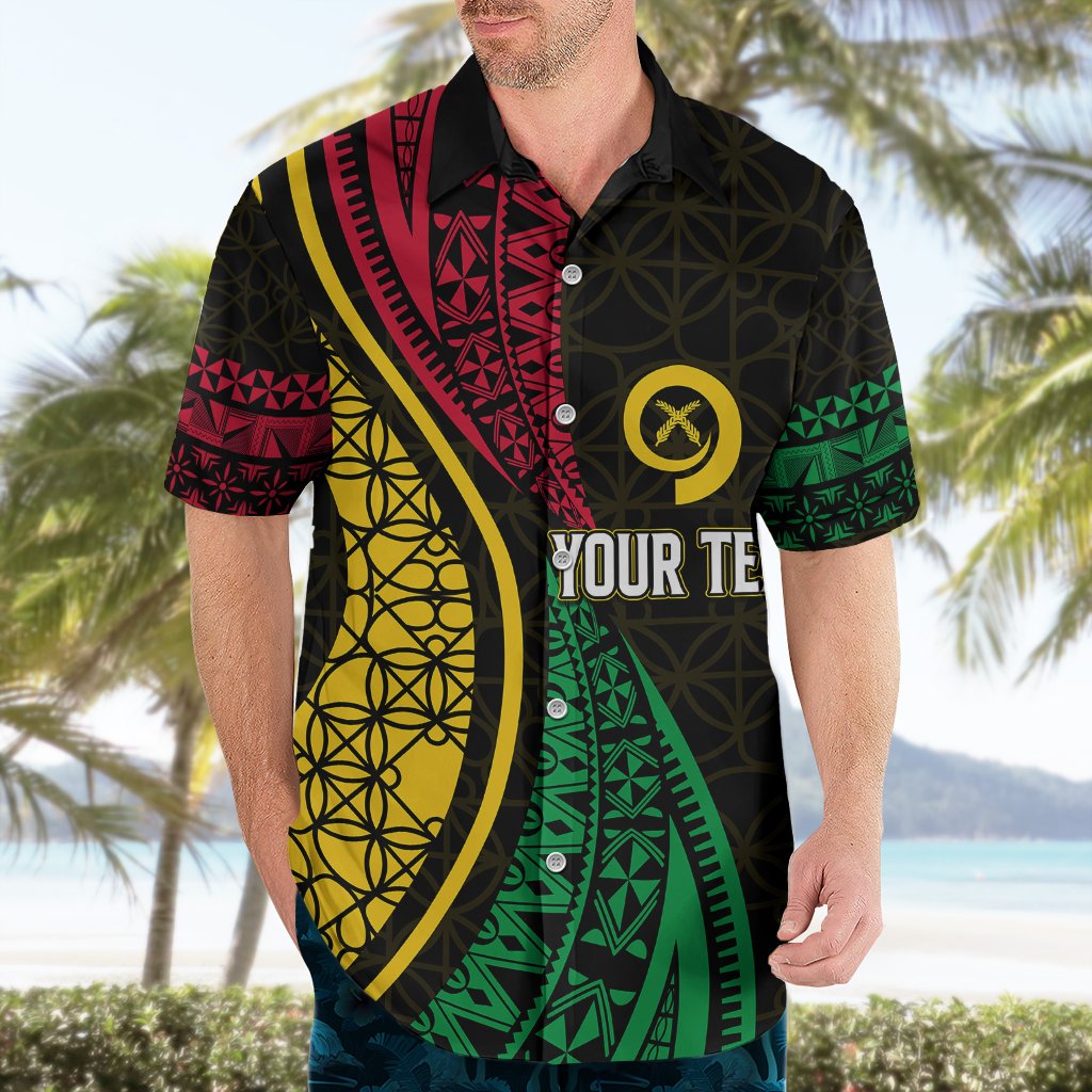 Personalised Vanuatu Hawaiian Shirt Melanesian Sand Drawing Mixed - Ni Van and Proud LT7 - Polynesian Pride