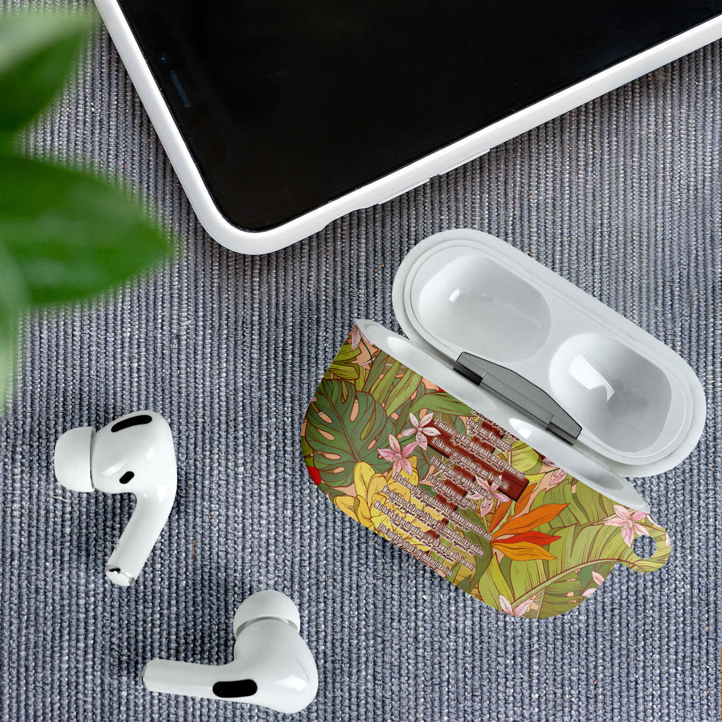 Mahalo Hawaii - Ka Pule a ka Haku AirPods Case Tropical Flowers LT7 - Polynesian Pride