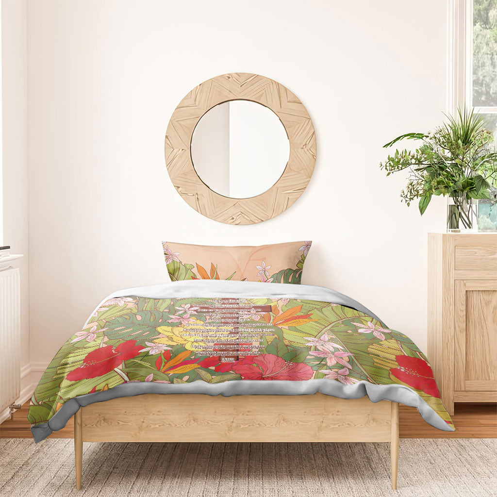 Mahalo Hawaii - Ka Pule a ka Haku Bedding Set Tropical Flowers LT7 - Polynesian Pride