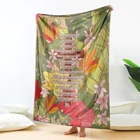 Mahalo Hawaii - ⁠Ka Pule a ka Haku Blanket Tropical Flowers