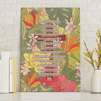 Mahalo Hawaii - ⁠Ka Pule a ka Haku Canvas Wall Art Tropical Flowers