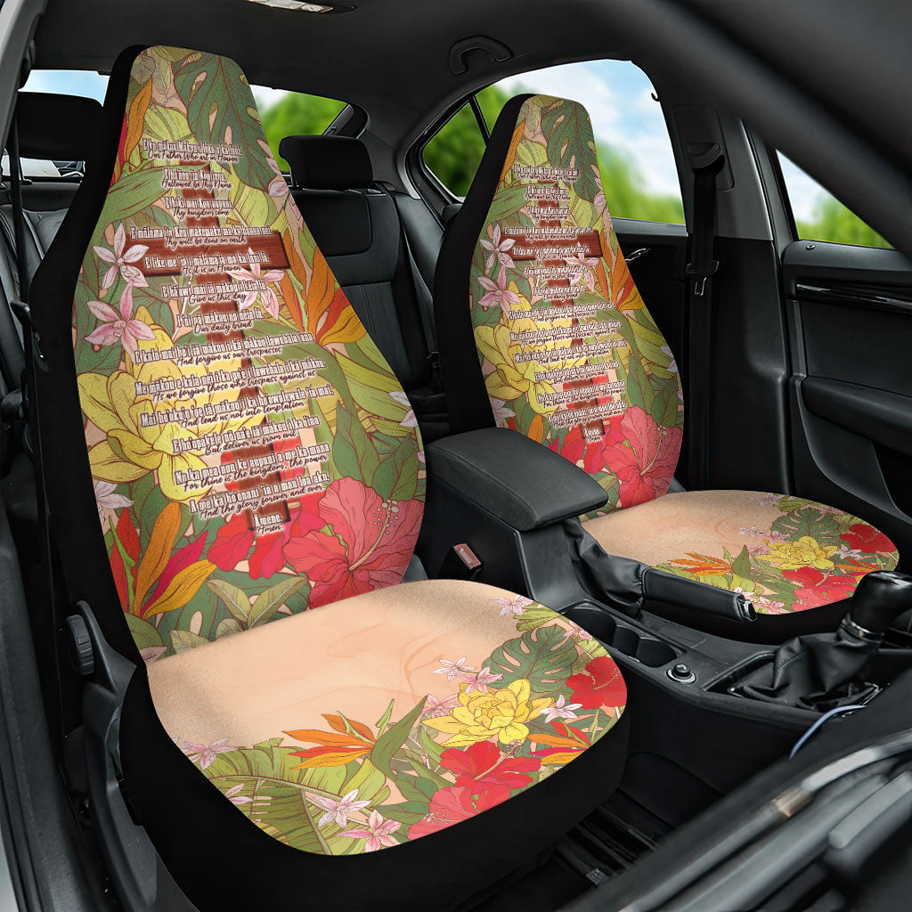 Mahalo Hawaii - Ka Pule a ka Haku Car Seat Cover Tropical Flowers LT7 One Size Coral Pink - Polynesian Pride