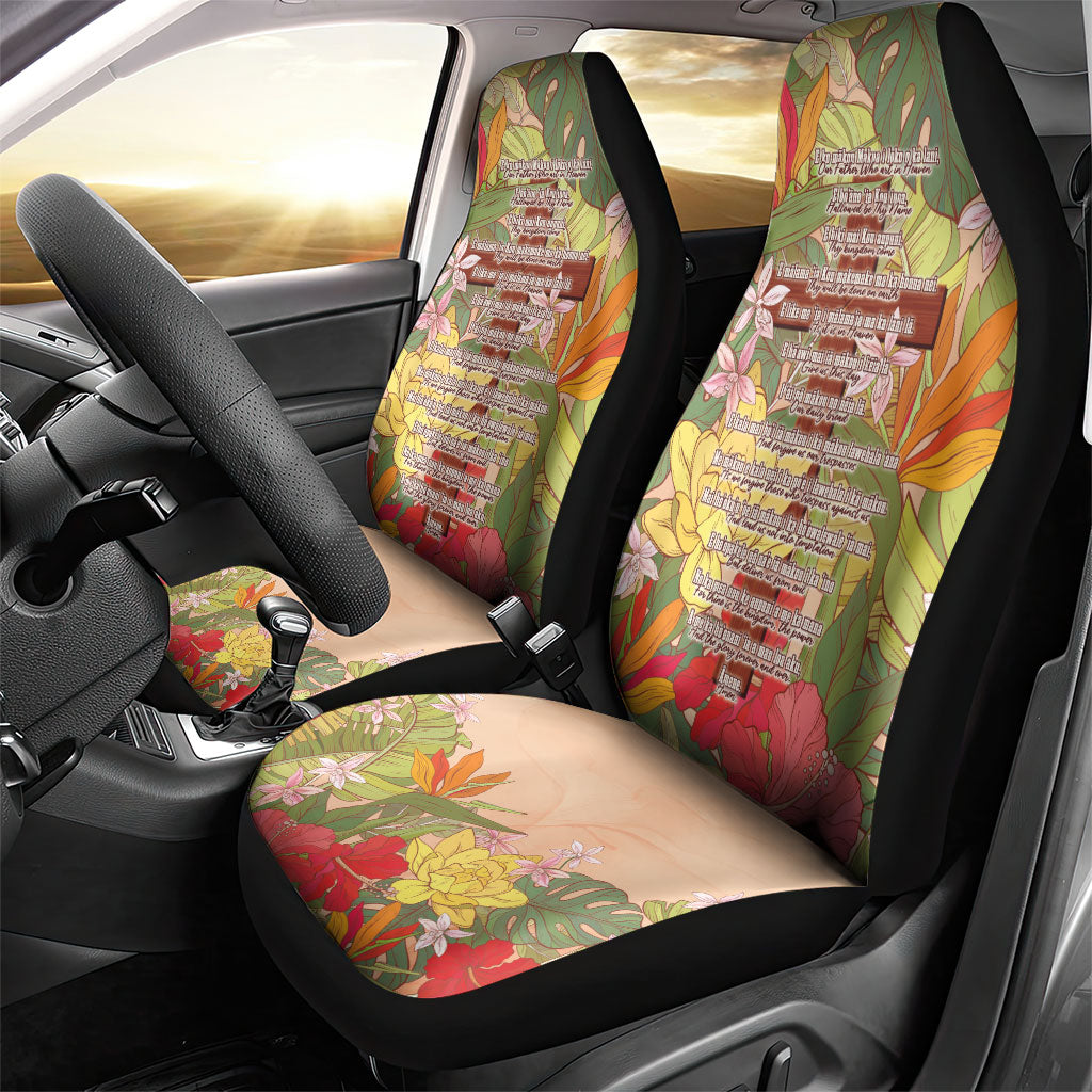 Mahalo Hawaii - Ka Pule a ka Haku Car Seat Cover Tropical Flowers LT7 - Polynesian Pride