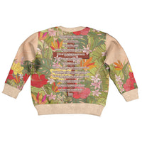Mahalo Hawaii - ⁠Ka Pule a ka Haku Kid Ugly Christmas Sweater Tropical Flowers