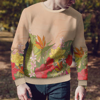 Mahalo Hawaii - ⁠Ka Pule a ka Haku Ugly Christmas Sweater Tropical Flowers