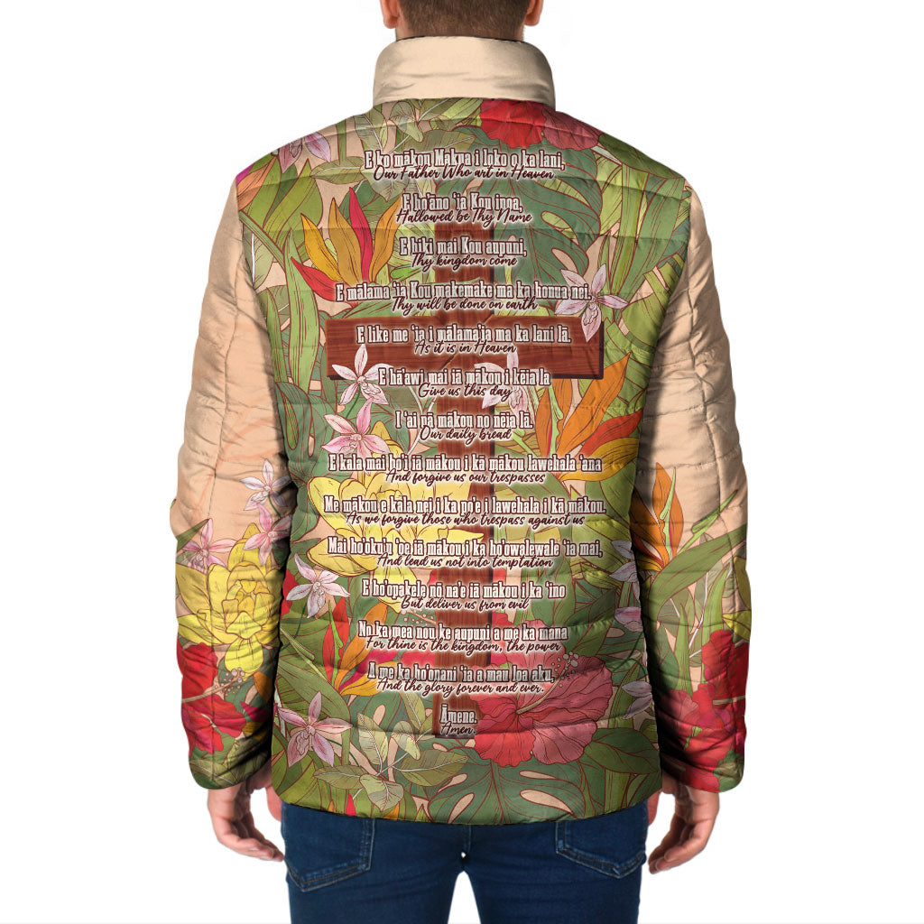 Mahalo Hawaii - Ka Pule a ka Haku Padded Jacket Tropical Flowers LT7 - Polynesian Pride