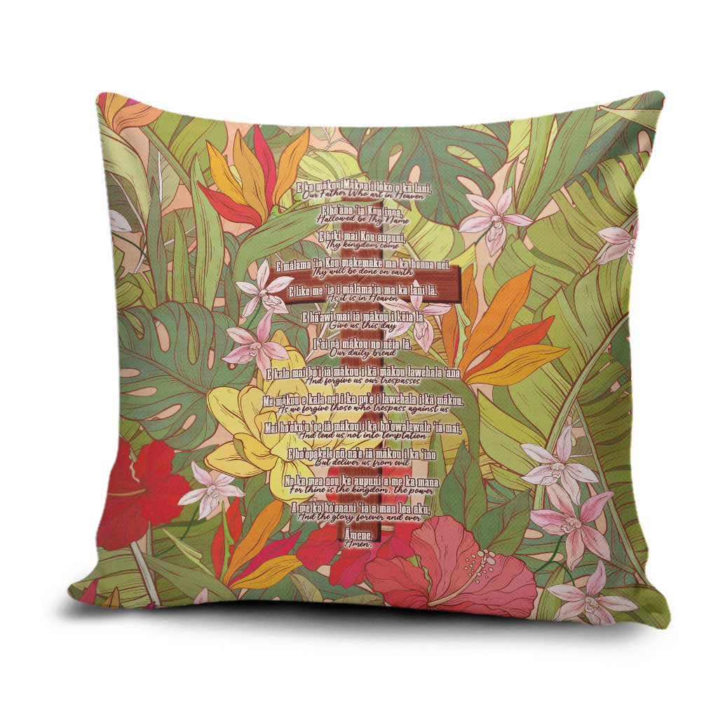 Mahalo Hawaii - ⁠Ka Pule a ka Haku Pillow Cover Tropical Flowers