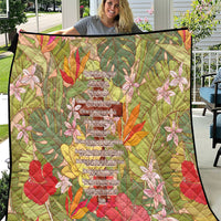 Mahalo Hawaii - Ka Pule a ka Haku Quilt Tropical Flowers LT7 Coral Pink - Polynesian Pride
