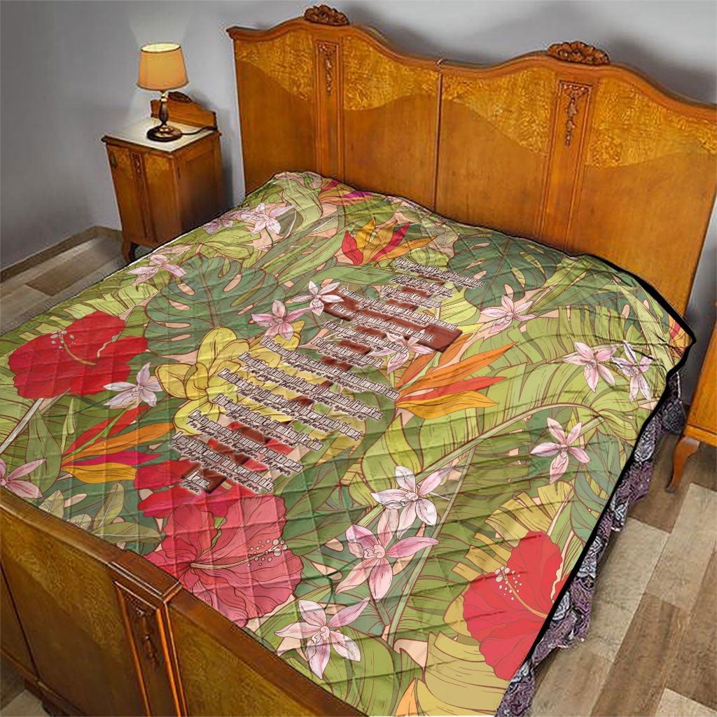 Mahalo Hawaii - Ka Pule a ka Haku Quilt Tropical Flowers LT7 - Polynesian Pride